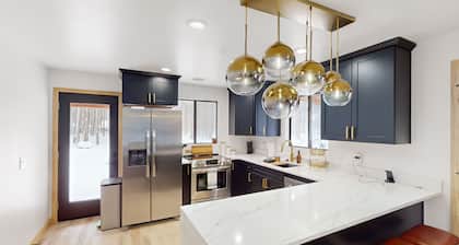 Updated cabin with lovely views, chef's kitchen, central AC, W/D - dog-friendly