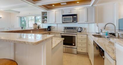 Modern oceanfront home with scenic deck, grill, games, chef's kitchen, & W/D