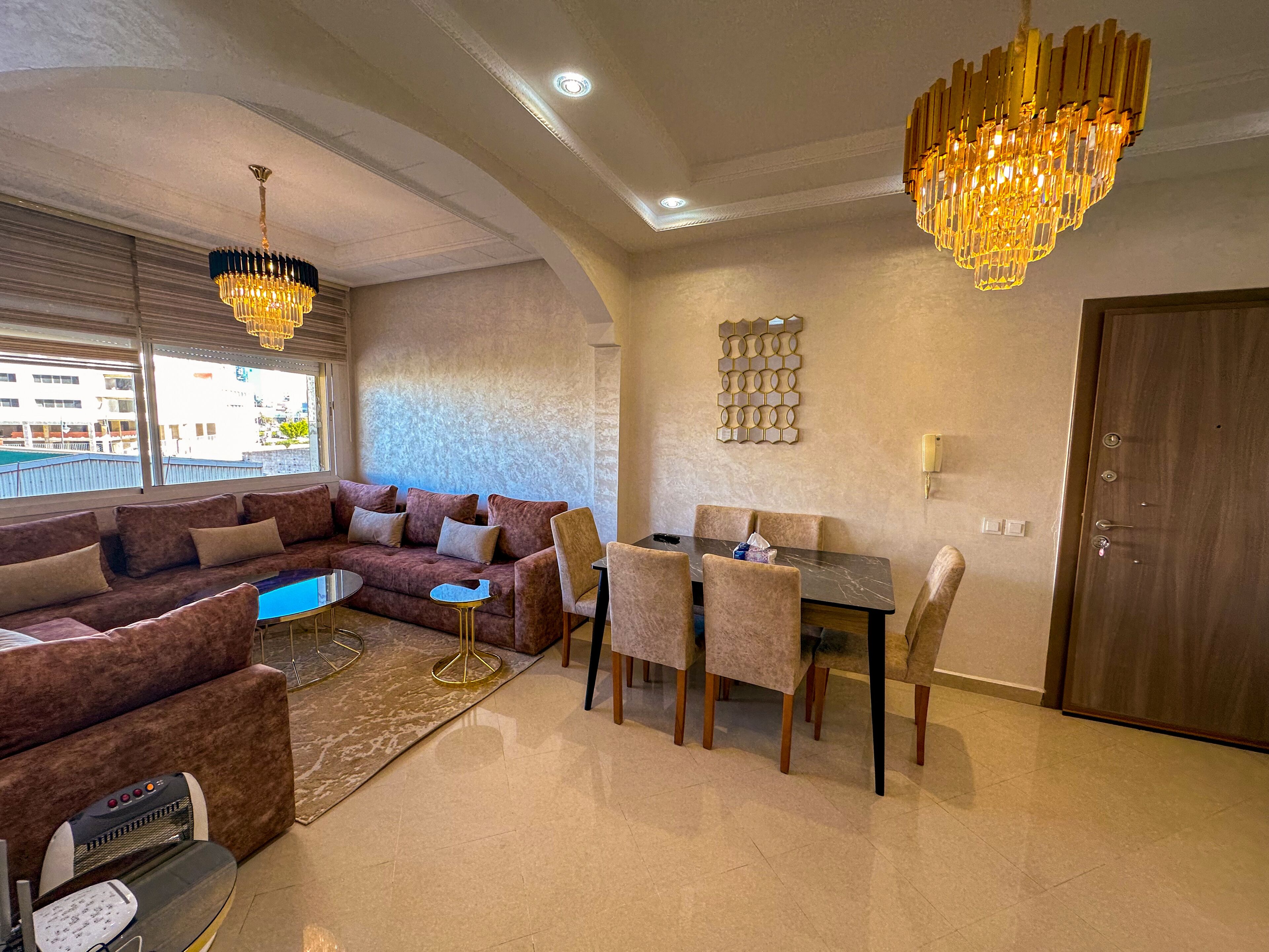 Luxury Apartment | Living area | 65-inch Smart TV with digital channels, Netflix, first-run movies