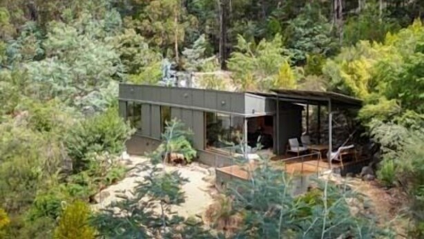 A modern house surrounded by dense forest. - Hidden on Huon, exclusive getaway (Police Point)