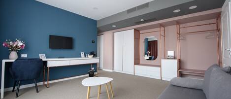 Panoramic Apartment | Living area | 81-cm LED TV with cable channels, Netflix, streaming services