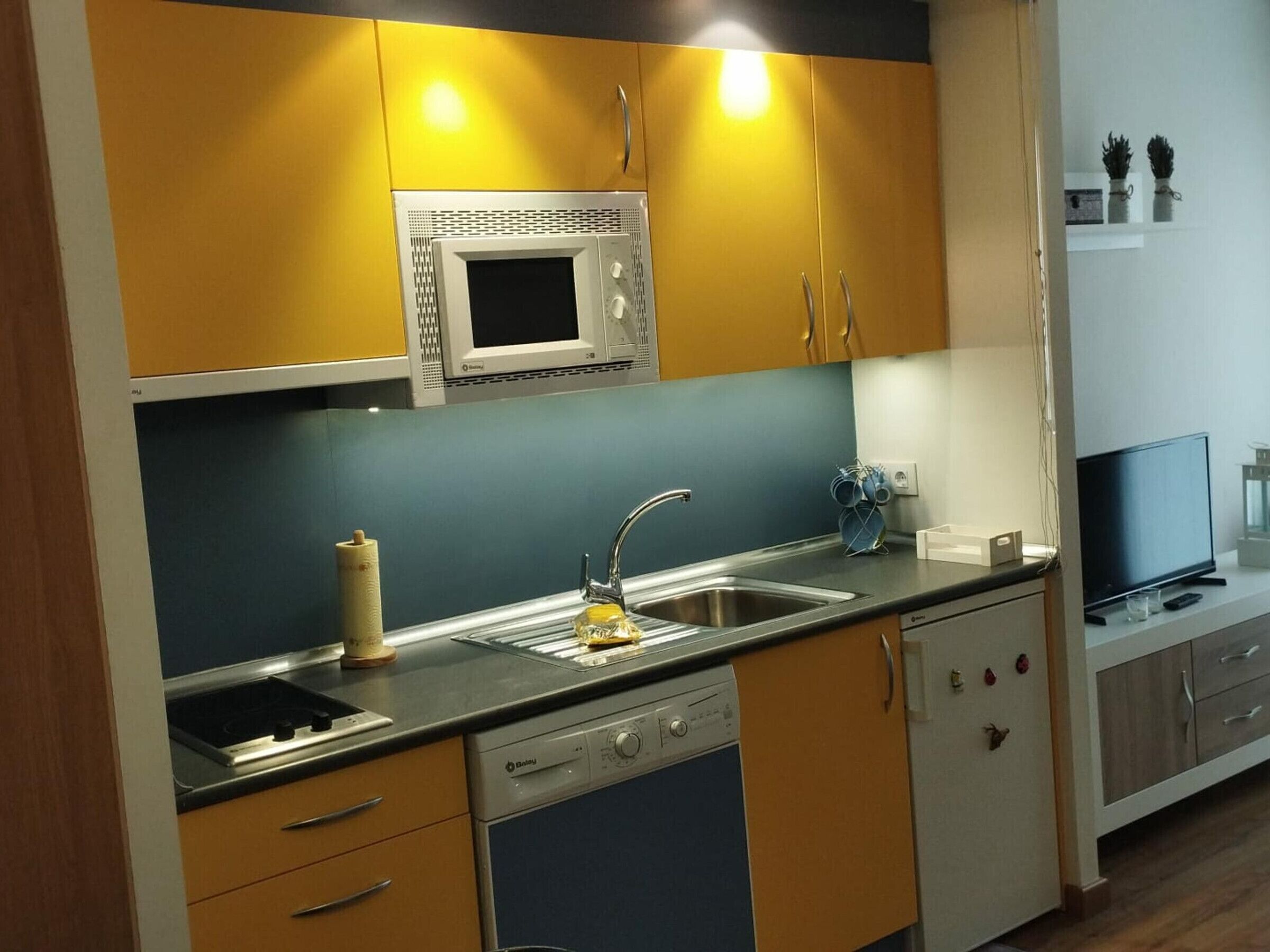 Micro-ondes, four, plaque de cuisson, cafetière/bouilloire