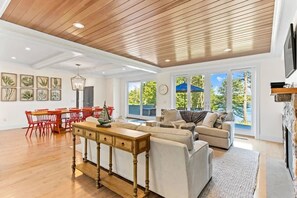 TV, foosball, offices