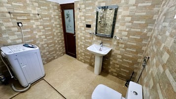 Towels, soap, toilet paper