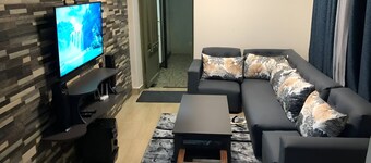 Modern 2 Story Guest House in Kigali with balcony views.