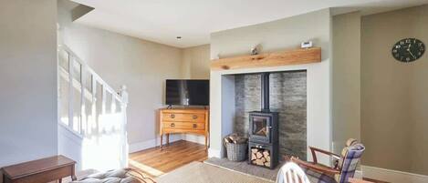 TV, fireplace, offices