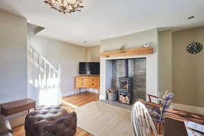 TV, fireplace, offices
