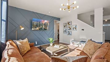 House, Multiple Beds, Patio, Garden View (1667 Whiteley Dr. Windsor) | Living area | 65-inch flat-screen TV with digital channels, TV