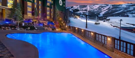 Outdoor pool, a heated pool