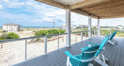 Easy Breezy OBX - New Beautiful Modern Home on the 4x4 w/ Ocean Views & Hot Tub.