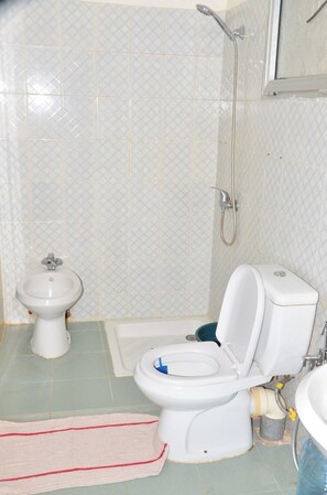 Hårføner, håndklær, såpe og toalettpapir