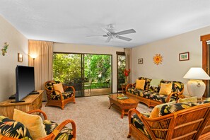 Smart TV, DVD player, books, stereo - New Listing: Tropical 1BR Retreat in Waikomo Stream Villas, Poipu (Koloa)