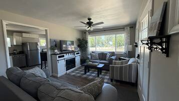 Smart TV, fireplace