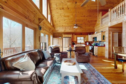 Mtn-view home close to parks with private sauna, decks, wood stove, grill, W/D