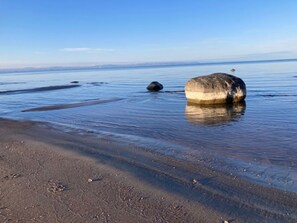 On the beach, sun loungers, beach towels - Lakefront Home - Double Lot on Beautiful Sandy Beach (Tiny)