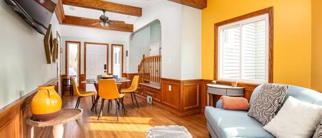 Smart TV, foosball, table tennis, stereo