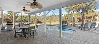 Pet-friendly beach home with private heated pool, hot tub, & 5 porches! Sleeps 12