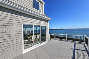 Outdoor dining - Spectacular water views of Beaver Tail and Jamestown Bridge  (Narragansett)