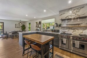 Fridge, microwave, oven, stovetop - Elegant A-Frame w/ Hot Tub Views! Close to town, skiing, & hiking! (Evergreen)