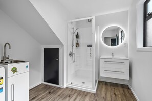 Shower, hair dryer