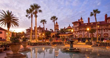 St Augustine waterfront home on canal w/ private dock, walk to beach!