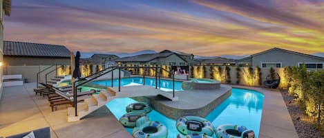 A heated pool
