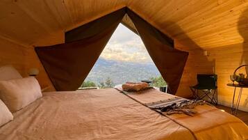 Comfort Tent | 1 bedroom, premium bedding, down comforters, bed sheets