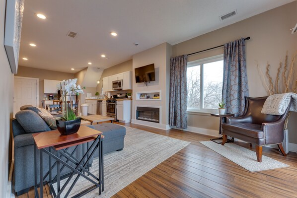 TV connectée, cheminée