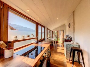 Fridge, oven, stovetop, dishwasher