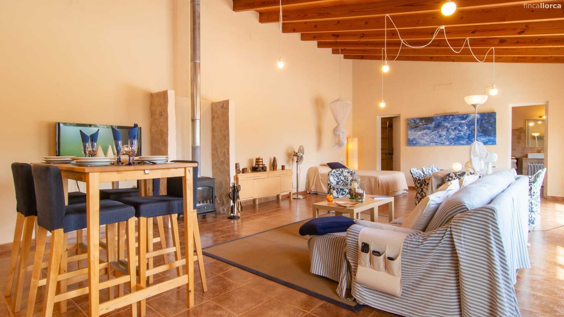 Televisie en een open haard