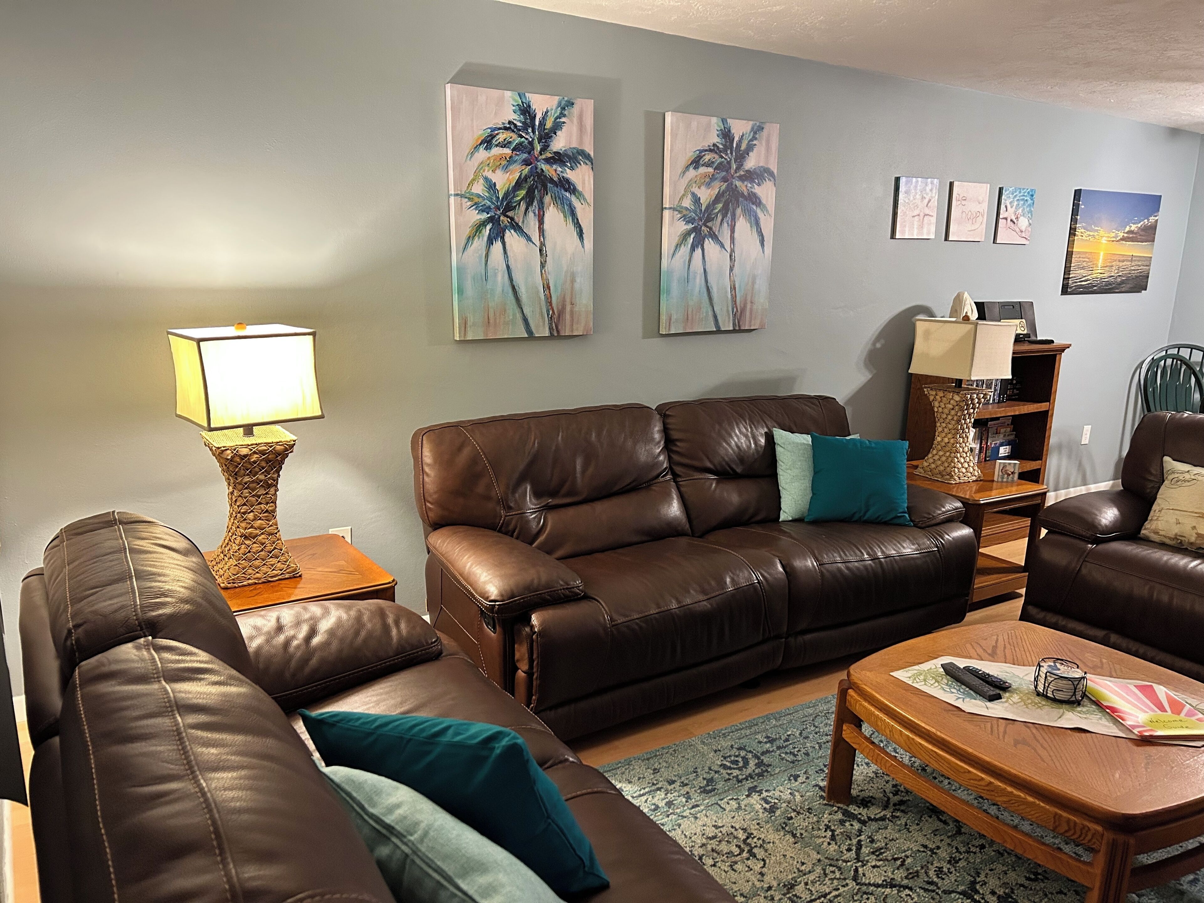 Smart TV, DVD player, books, video library