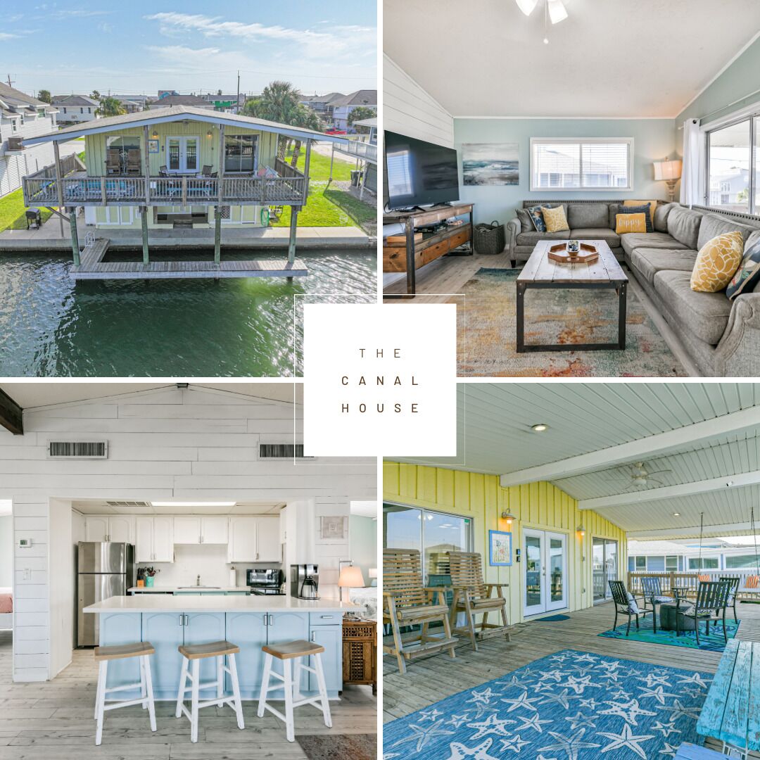 Pet-friendly home on the canal <1 mile to beach! Large top deck to enjoy.