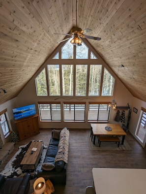 智能電視、壁爐、足球機、書籍