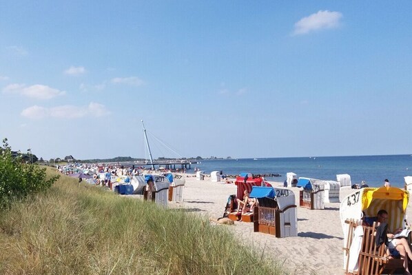 Beach nearby, sun-loungers
