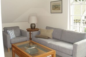 Télévision, cheminée, chaîne hi-fi