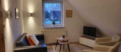 TV, books, stereo