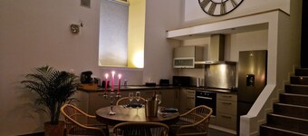 Romantic and Well-Being Loft with Spa, Sauna, Tantra Armchair.