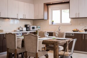 Dining - Olive Garden Cottage with Heated Pool (Platanias)
