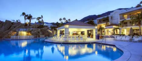 Outdoor pool, a heated pool