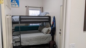 2 bedrooms, iron/ironing board, travel crib, WiFi