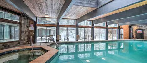 Indoor pool, outdoor pool