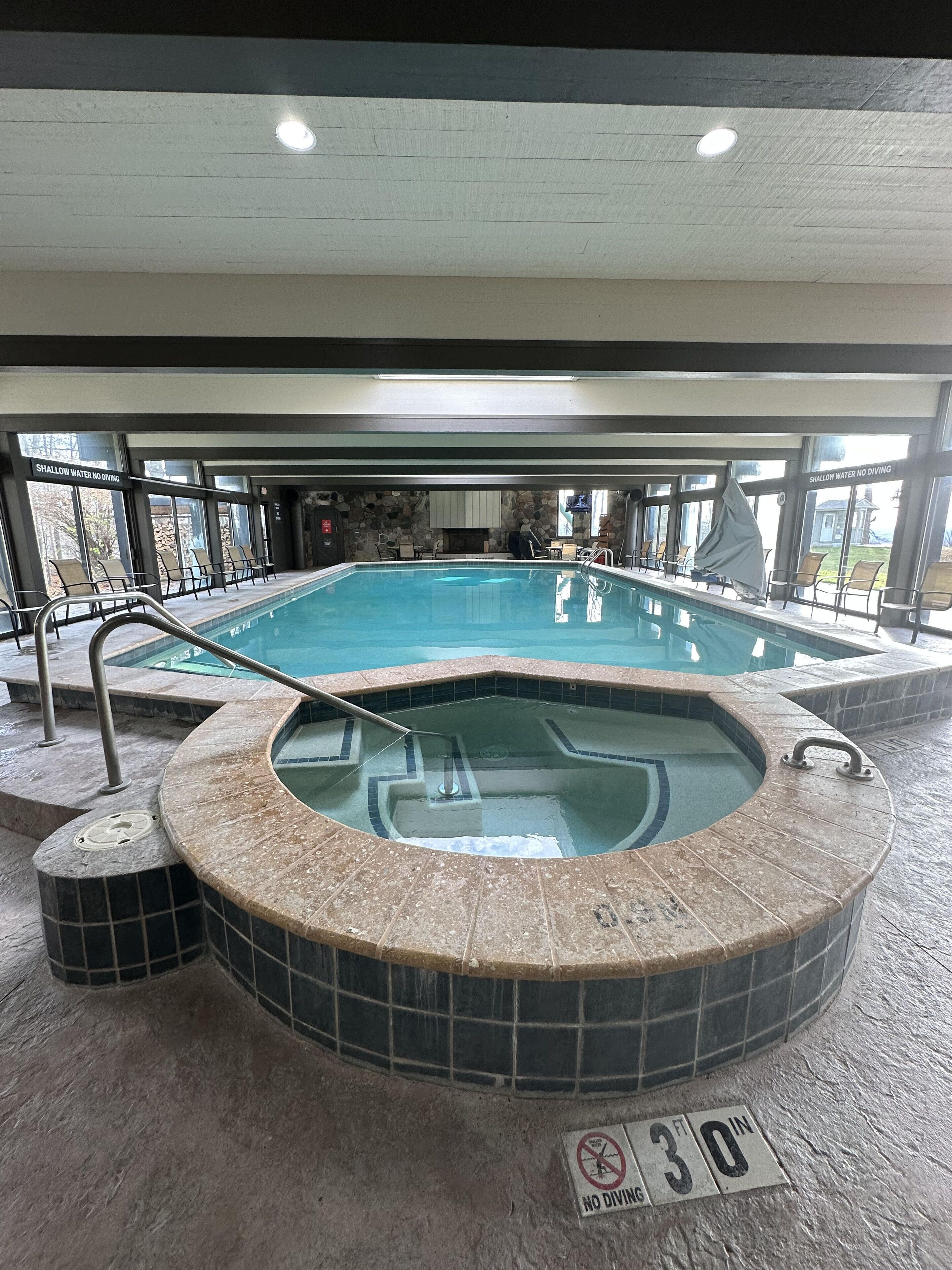 Indoor pool, outdoor pool