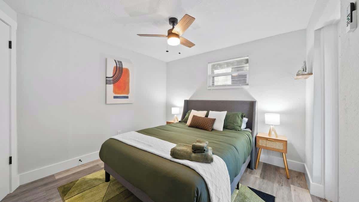 1 bedroom, iron/ironing board, travel crib, WiFi