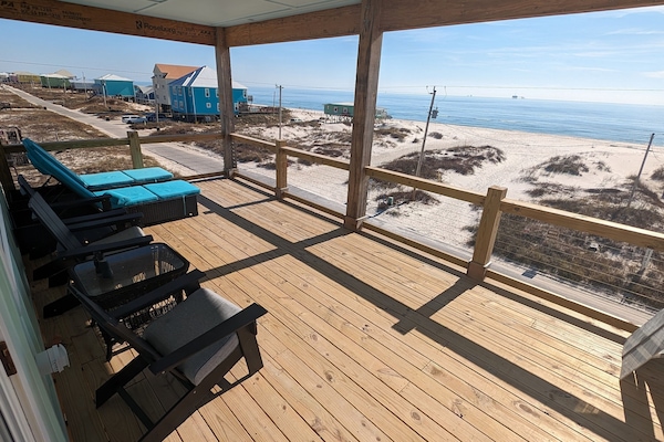 RELAX and ENJOY the incredible view on the comfy furniture on the COVERED deck!