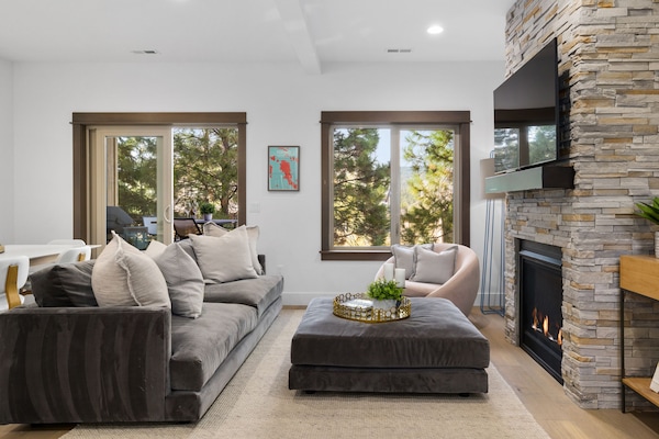 Smart TV, fireplace, video games, books