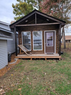 Exterior detail - Tiny house on the lake With a seventy five inch t v free internet walk shower (Tiptonville)