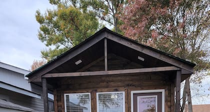 Tiny house on the lake With a seventy five inch t v free internet walk shower