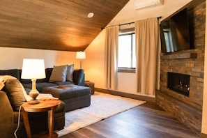 Smart TV, fireplace