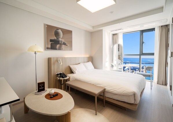 Premium bedding, individually furnished, blackout curtains, free WiFi