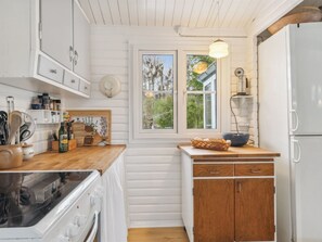 Fridge, oven, dishwasher, cookware/dishes/utensils